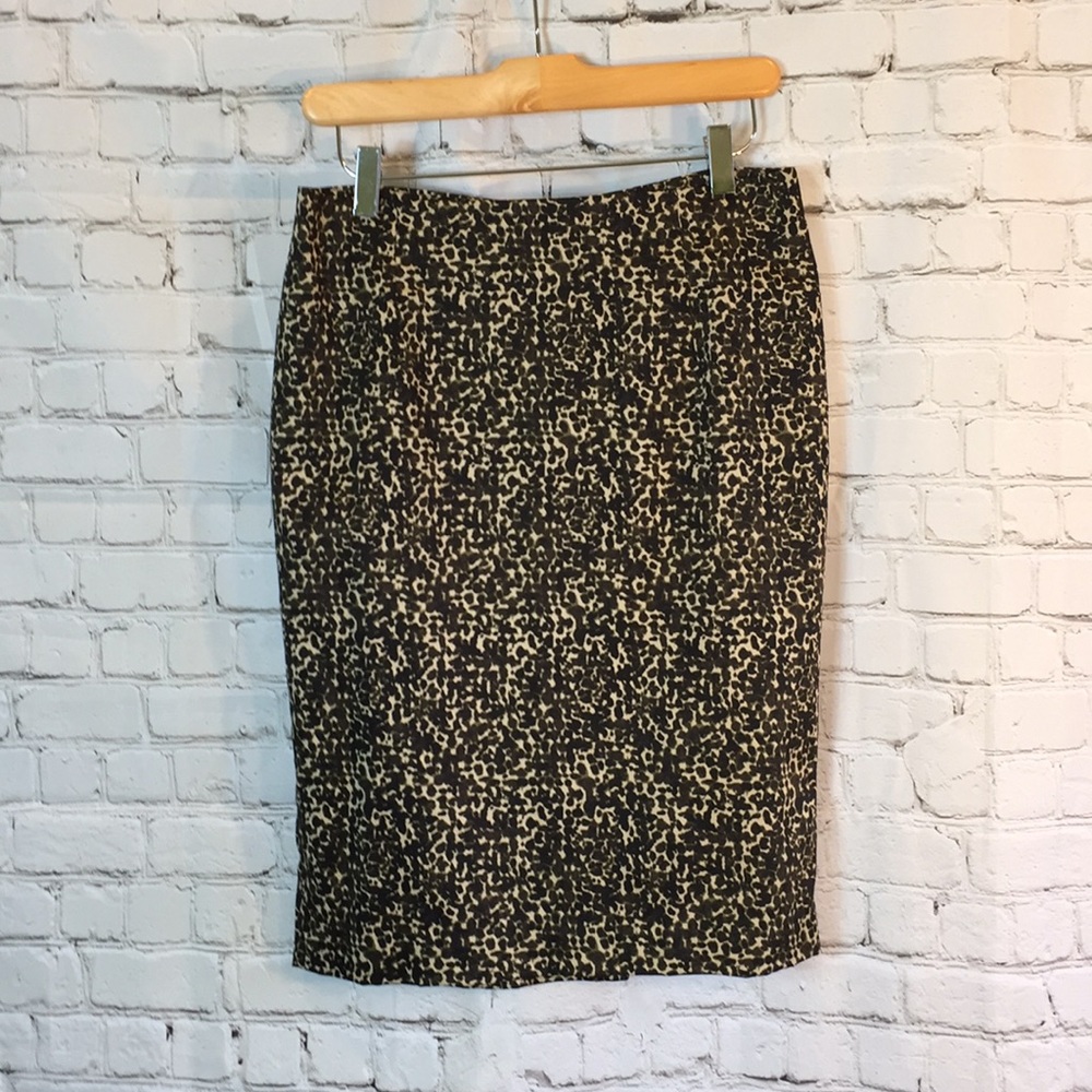 Ann Taylor Skirt Black Tan A Line Size 2 - Picture 1 of 4